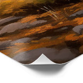 Poster Malamute en Alaska à l'automne Feuilles automne in (Coin)