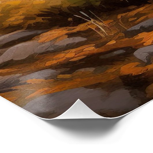 Poster Malamute en Alaska à l'automne Feuilles automne in (Coin)