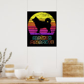 Poster Malamute rétro Sunset Alaskan (Cuisine)