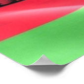 Poster Malawi - Drapeau en mouvement - (Coin)
