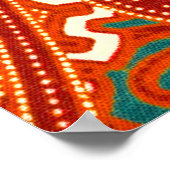 Poster Malaysian Batik : Beau Motif d'art. (Coin)