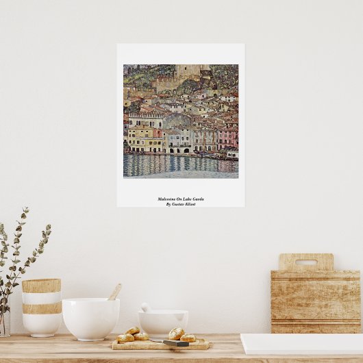 Poster Malcesine Sur Le Lac De Garde Par Gustav Klimt (Cuisine)