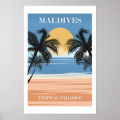Poster Maldives, Paradis Tropical (Devant)