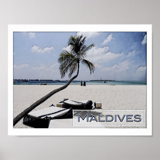 Poster Maldives - Plage principale - (Devant)