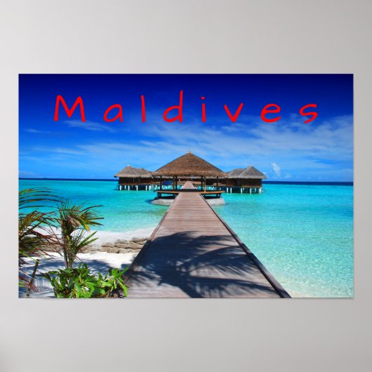 Poster Maldives Tropical Island Resort (Devant)