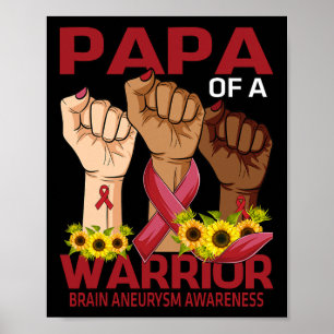 Poster Mâle Papa D'Un Guerrier Cerveau Aneurysme Sensibil