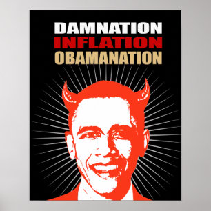 POSTER MALÉDICTION. INFLATION. OBAMANATION