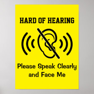 Poster Malentendant - Jaune