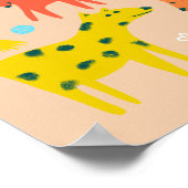 Poster Malheur ! Illustration colorée de chiens amusants (Coin)