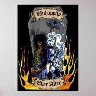 Poster Malheureux Jamais Après - Lady Death Mort Mal Erni