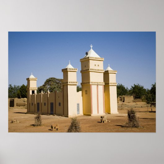 Poster Mali, Bamako. Route de Bamako-Djenne (Devant)