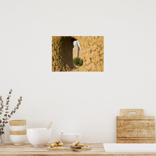 Poster Mali, Djenne. Grande Mosquée 2 (Cuisine)