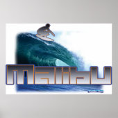 Poster Malibu Beach Surf (Devant)