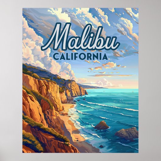 Poster Malibu California Los Angeles El Matador Beach (Devant)