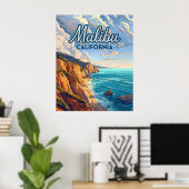 Poster Malibu California Los Angeles El Matador Beach (Bureau à domicile)