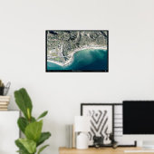 Poster Malibu, Californie photo de l'affiche satellite (Bureau à domicile)