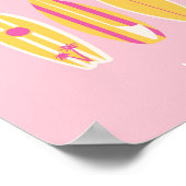 Poster Malibu, Plage de Malibu, Preppy, Rose (Coin)