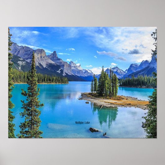 Poster Maligne Lake, Alberta, Canada (Devant)