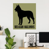 Poster Malinois belge (Bureau à domicile)