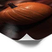 Poster Malinois Belge Citrouilles Halloween Épouvantable (Coin)