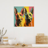 Poster Malinois POP ART 2 (Cuisine)