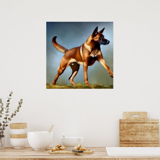 Poster Malinois Shepherd Dog (Cuisine)