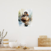 Poster Mallard Duck Bird Art Imprimer l'affiche (Cuisine)