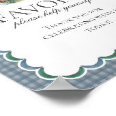 Poster Mallard Duck Hunting Blue Gingham Favors Sign (Coin)