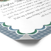 Poster Mallard Duck Hunting Gingham Diaper Thoughts Sign (Coin)