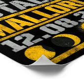 Poster Mallorca Solar Eclipse 2026 - Industrial Stencil (Coin)