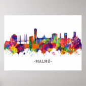 Poster Malmo Suède Skyline (Devant)