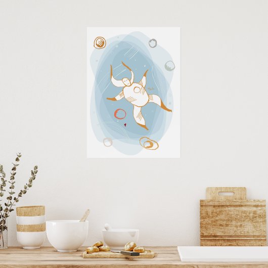 Poster Malo flottant dans l'espace (Cuisine)