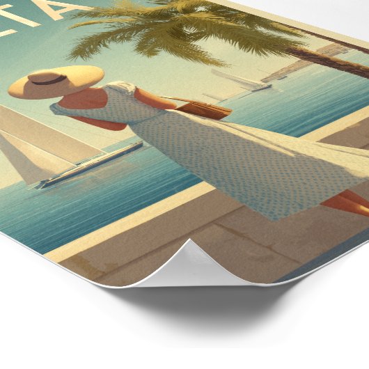 Poster Malta 50s vintage (Coin)