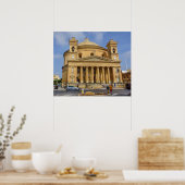 Poster Malta Mosta Rotunda Mediterranean Island Photo (Cuisine)