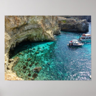 Poster Malta Turquoise Water of the Blue Lagoon Comino