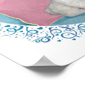 Poster Maltais sur Turquoise (Coin)