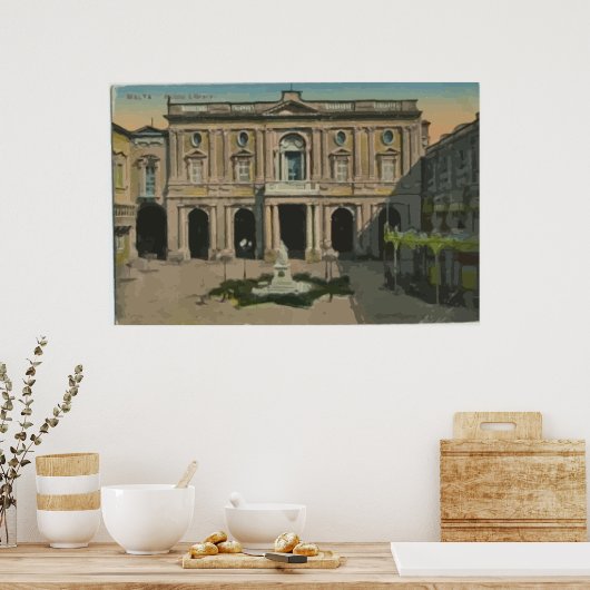 Poster Malte - Bibliothèque, Vintage (Cuisine)