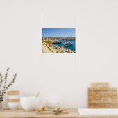 Poster Malte Birgu Front de mer Fort St. Angelo Vittorios (Cuisine)