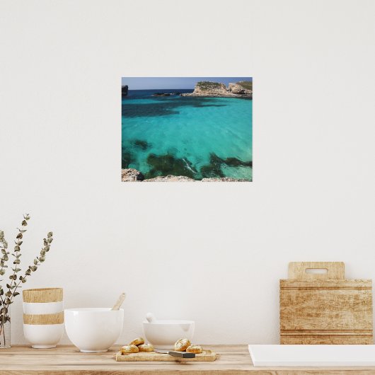 Poster Malte, île de Comino, Lagon Bleu (Cuisine)