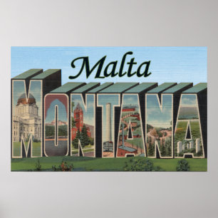 Poster Malte, lettre ScenesMalta, la TA de MontanaLarge
