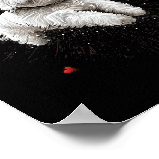 Poster Maltese Dog Love Heart For Valentines Day Maltese  (Coin)