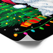 Poster Maltese Dog Santa Hat Men Women Kids Christmas Tre (Coin)