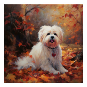 Poster Malti Tzu à l'automne Feuilles automne Inspire
