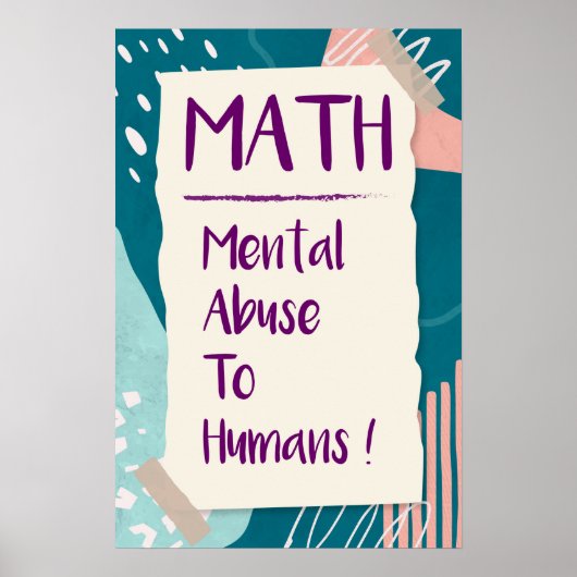 Poster Maltraitance mentale envers les humains (Devant)