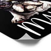 Poster Mama Aquarelle Chien de Chien de Chien Fête des Mè (Coin)