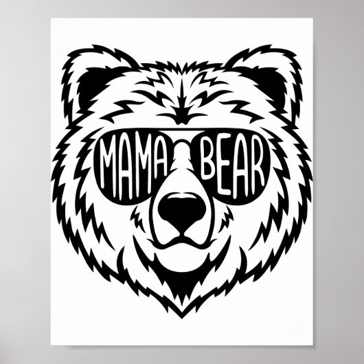 Poster Mama Bear Png JPG Pdf Files, Mama Bear Bear (Devant)