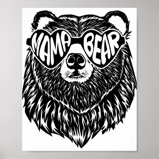Poster Mama Bear Png JPG Pdf Files, Mama Bear Bear (Devant)