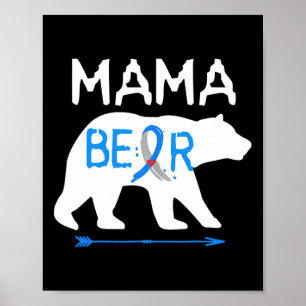 Poster Mama Bear Type One Diabète Sensibilisation