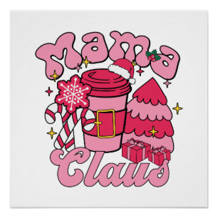 Poster "Mama Club Design de typographie élégant pour le