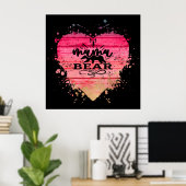 Poster Mama Coeur de l'ours (Bureau à domicile)